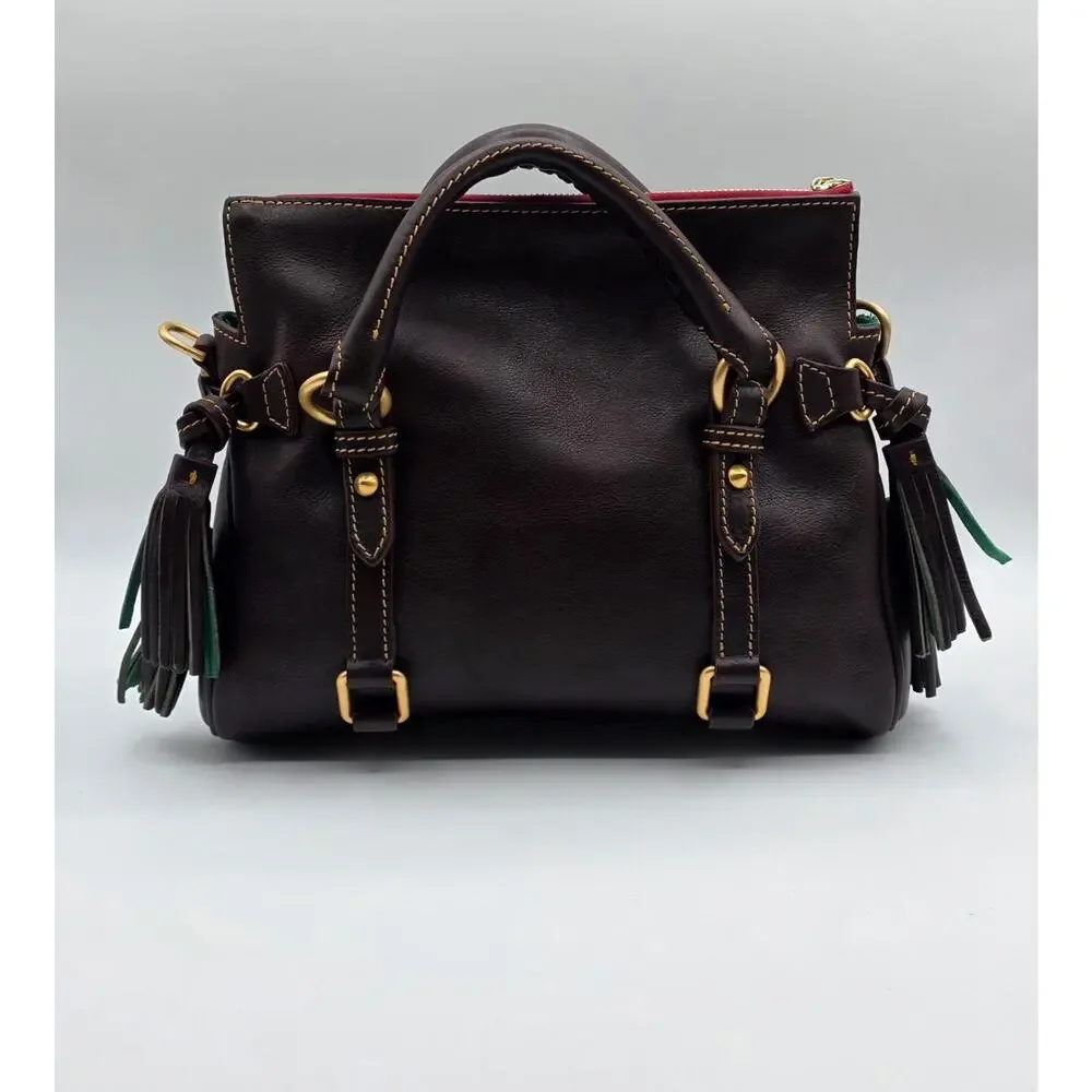 Dooney & Bourke Florentine Satchel 8L979 BM T Moro Brown Leather NWT Crossbody - Picture 2 of 16